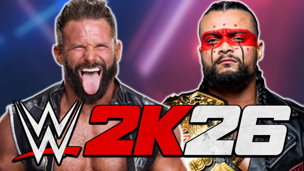 WWE 2K26 logo with Matt Cardona and Mike Santana