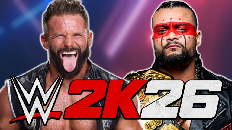 WWE 2K26 logo with Matt Cardona and Mike Santana