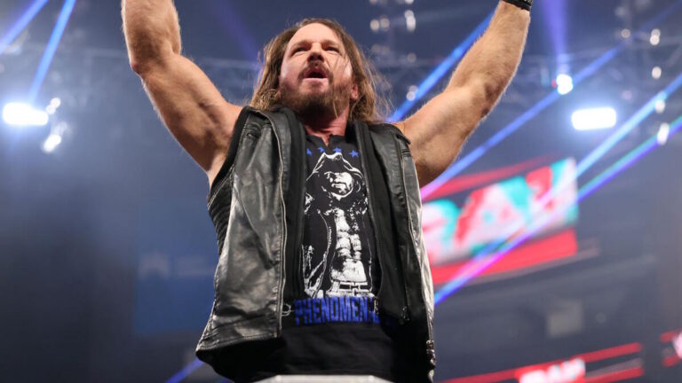 AJ Styles during his WWE Raw tribute