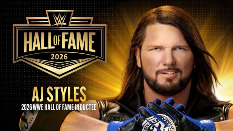 AJ Styles WWE Hall of Fame announcement graphic