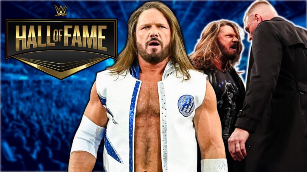 WWE Hall of Fame logo with AJ Styles and GUNTHER
