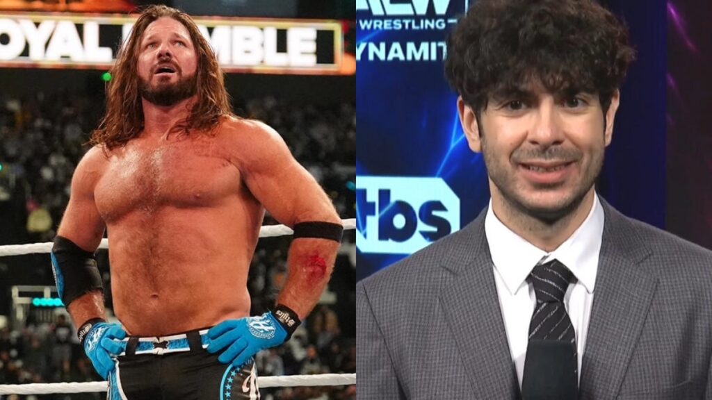 WWE's AJ Styles and AEW President Tony Khan