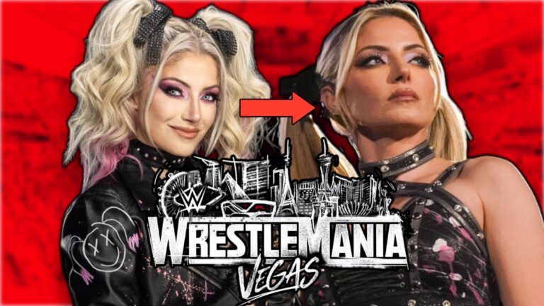 WWE WrestleMania 42 logo with Alexa Bliss