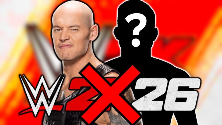 WWE 2K26 logo and Baron Corbin