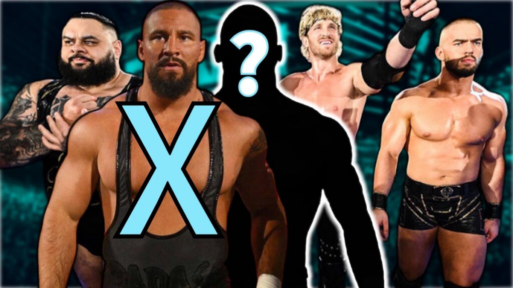 WWE's Bron Breakker alongside The Vision's Logan Paul, Bronson Reed and Austin Theory