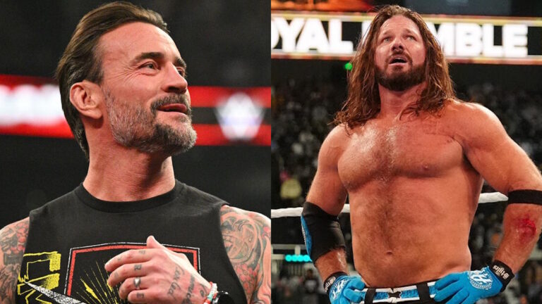 WWE stars CM Punk and AJ Styles