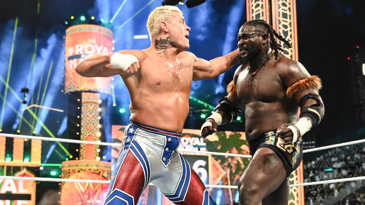 WWE stars Cody Rhodes and Oba Femi