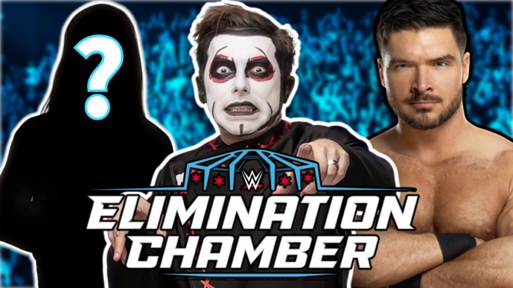 WWE Elimination Chamber logo with Danhausen and Ethan Page