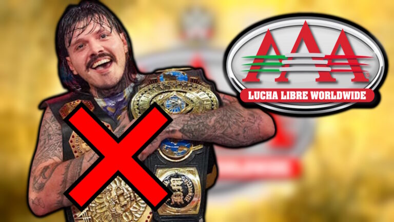 WWE star Dominik Mysterio and AAA logo