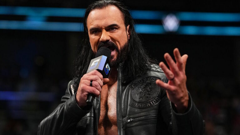 Drew McIntyre cutting a promo on WWE SmackDown