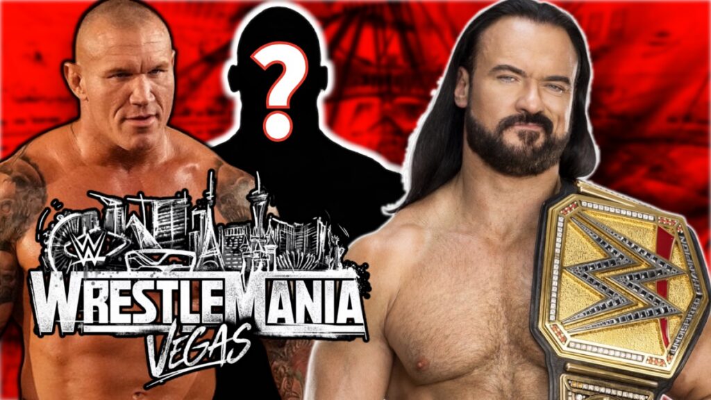 WWE WrestleMania 42 logo with Drew McIntyre and Randy Orton