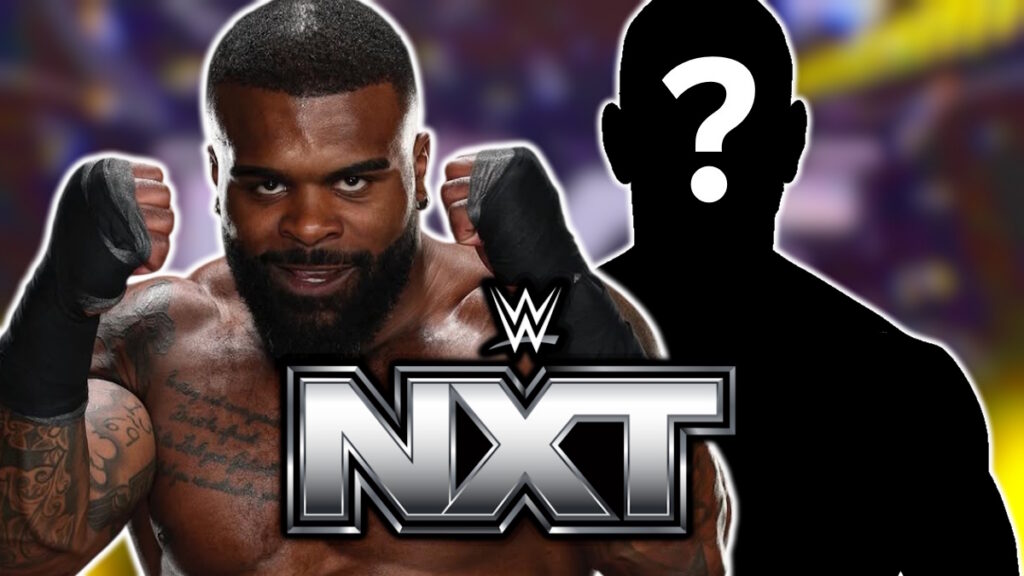 WWE NXT logo and Elijah Holyfield