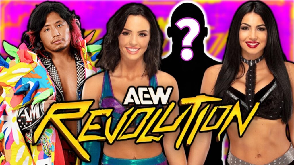 AEW Revolution logo with The IInspiration and Hiromu Takahashi