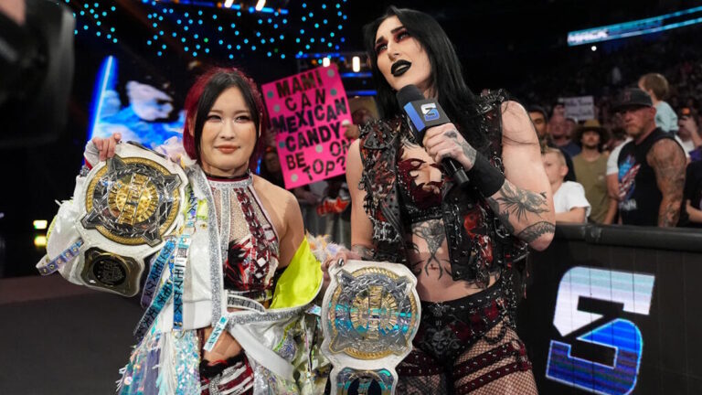 IYO SKY & Rhea Ripley, WWE Women's Tag Team Champions