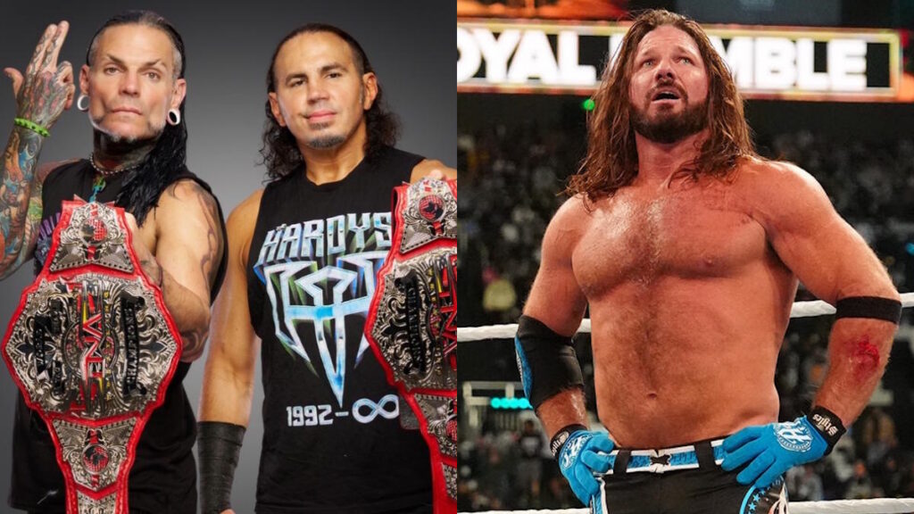 TNA Wrestling stars Matt & Jeff Hardy, and WWE star AJ Styles
