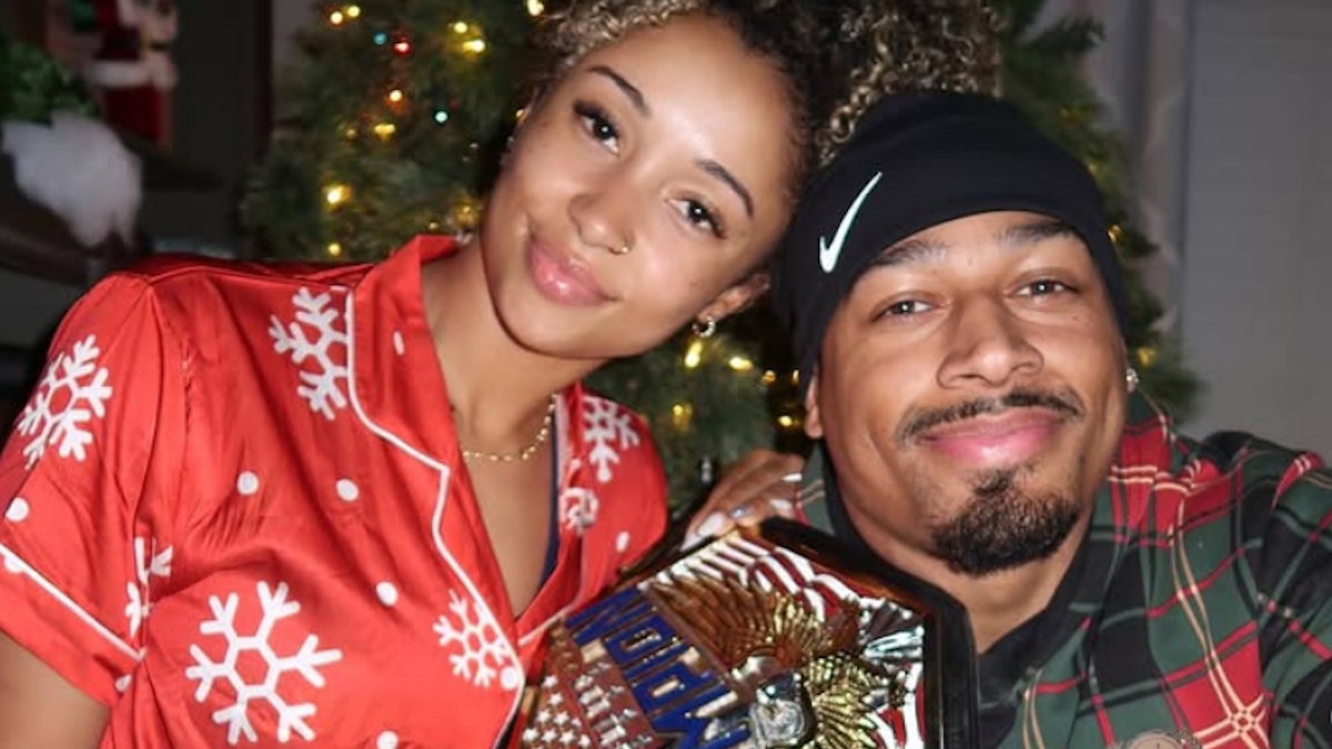 WWE stars Kelani Jordan and Carmelo Hayes