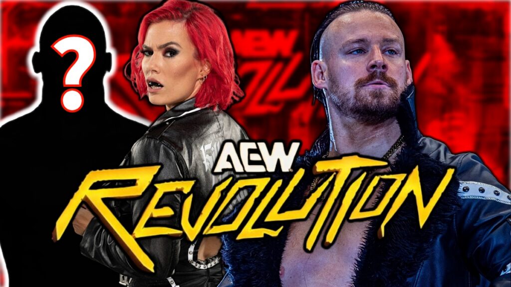 AEW Revolution logo with Killer Kelly and David Finlay