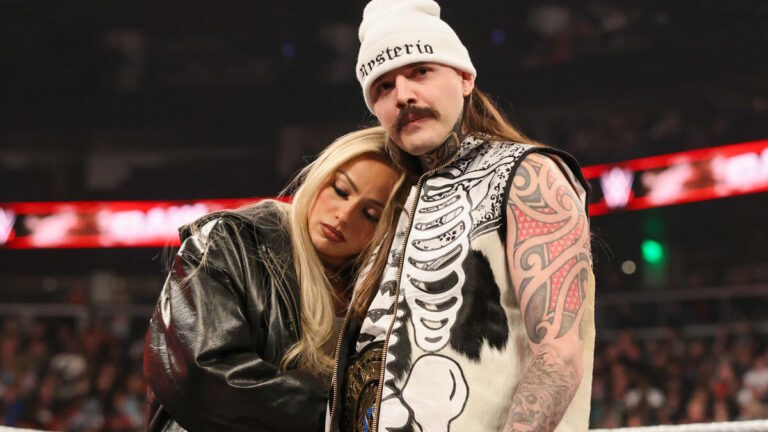 Liv Morgan and Dominik Mysterio on WWE Raw