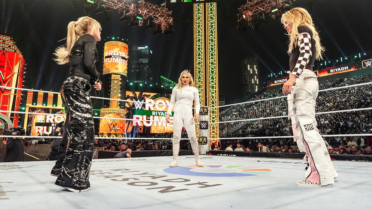 Final three of the 2026 Women's Royal Rumble: Sol Ruca, Liv Morgan & Tiffany Stratton