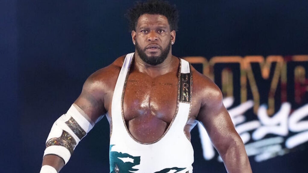 Royce Keys (Powerhouse Hobbs) at the WWE Royal Rumble