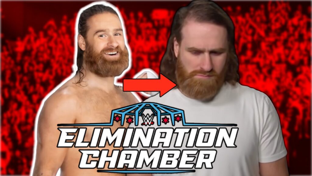 WWE Elimination Chamber logo with Sami Zayn