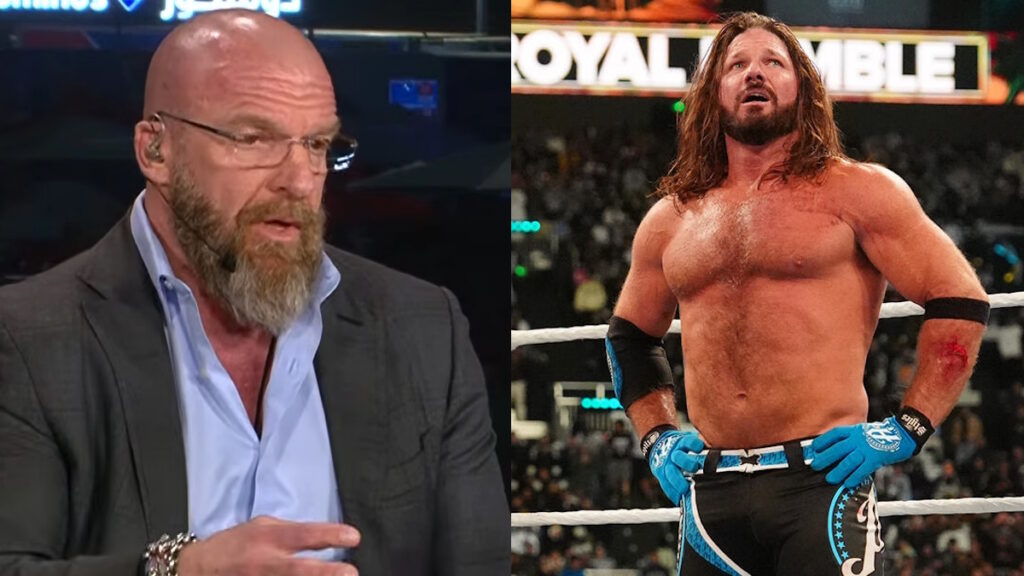 WWE stars Triple H and AJ Styles