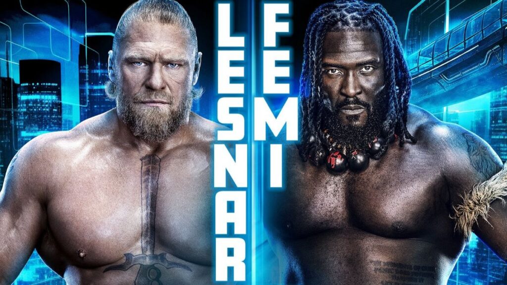 Brock Lesnar vs Oba Femi WWE WrestleMania 42 graphic
