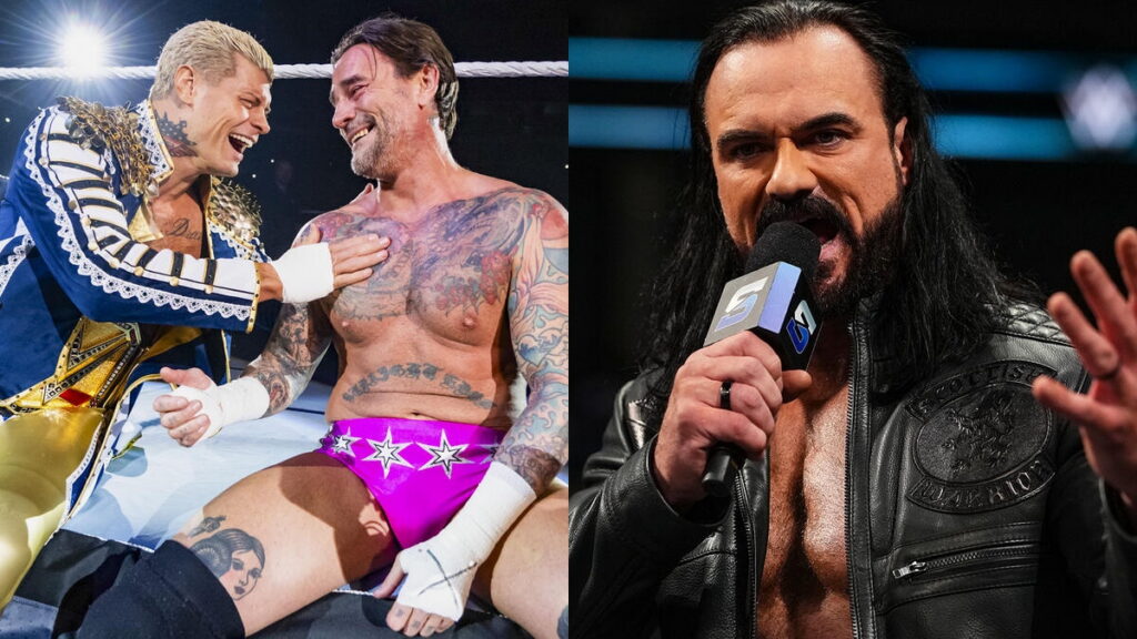 WWE stars Drew McIntyre, CM Punk and Cody Rhodes