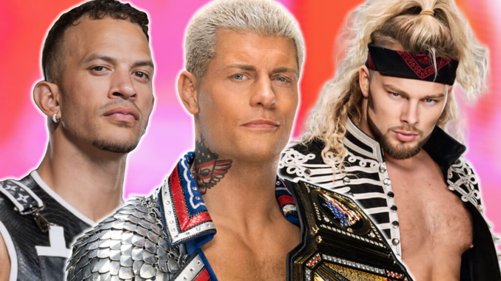 WWE's Cody Rhodes, Lexis King and Ricky Saints