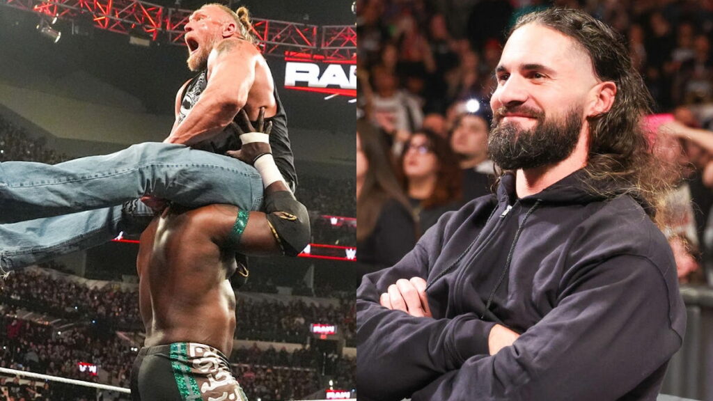 WWE's Seth Rollins, Brock Lesnar and Oba Femi