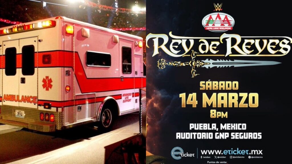 WWE ambulance with AA Rey de Reyes logo