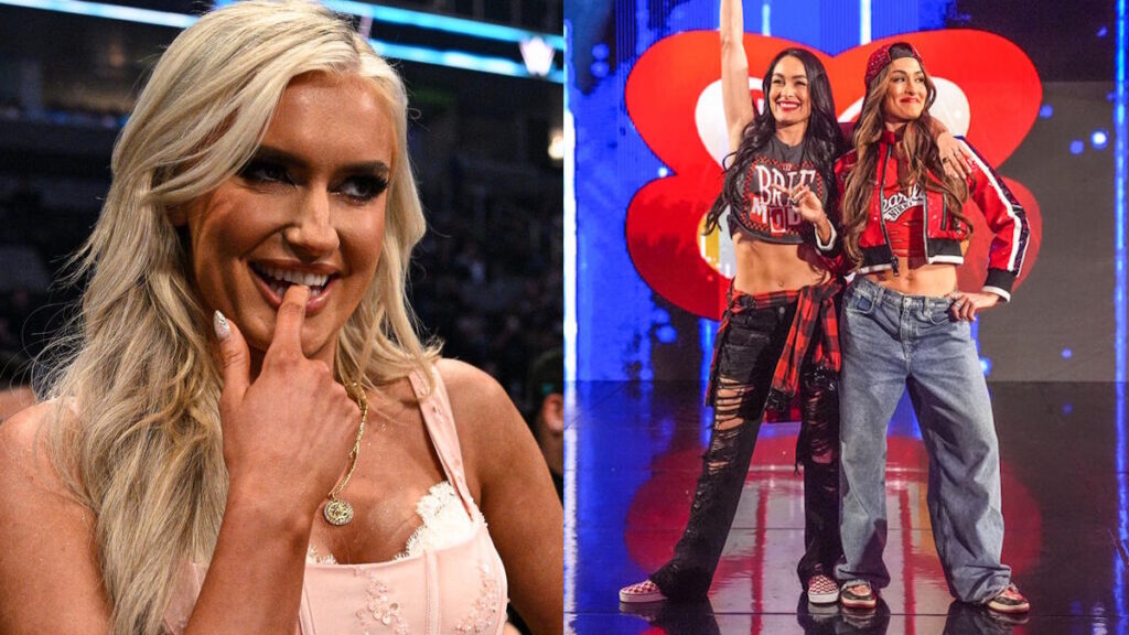 WWE stars Blake Monroe and the Bella Twins
