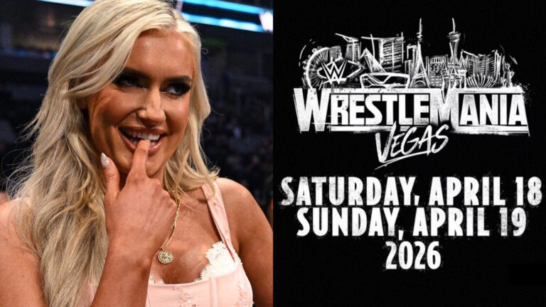 Blake Monroe and WWE WrestleMania 42 logo