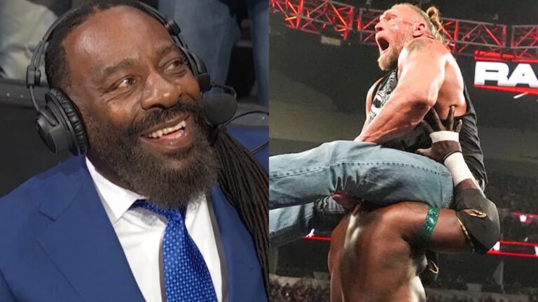 WWE legend Booker T, Brock Lesnar and Oba Femi