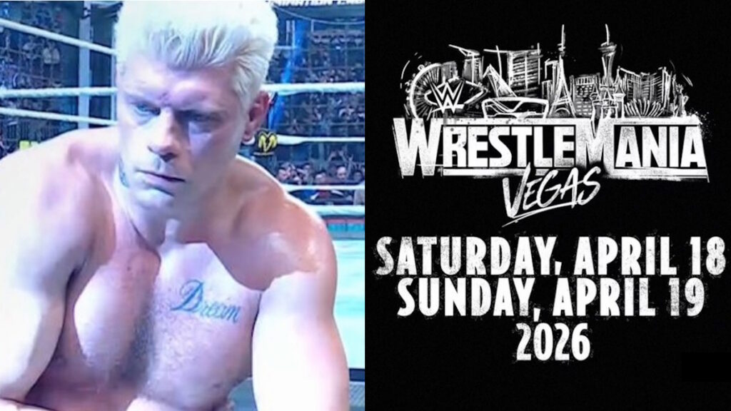 WWE WrestleMania 42 logo and Cody Rhodes