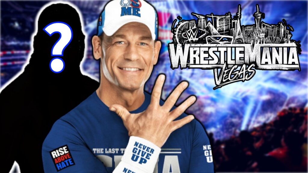 John Cena and WWE WrestleMania 42 logo