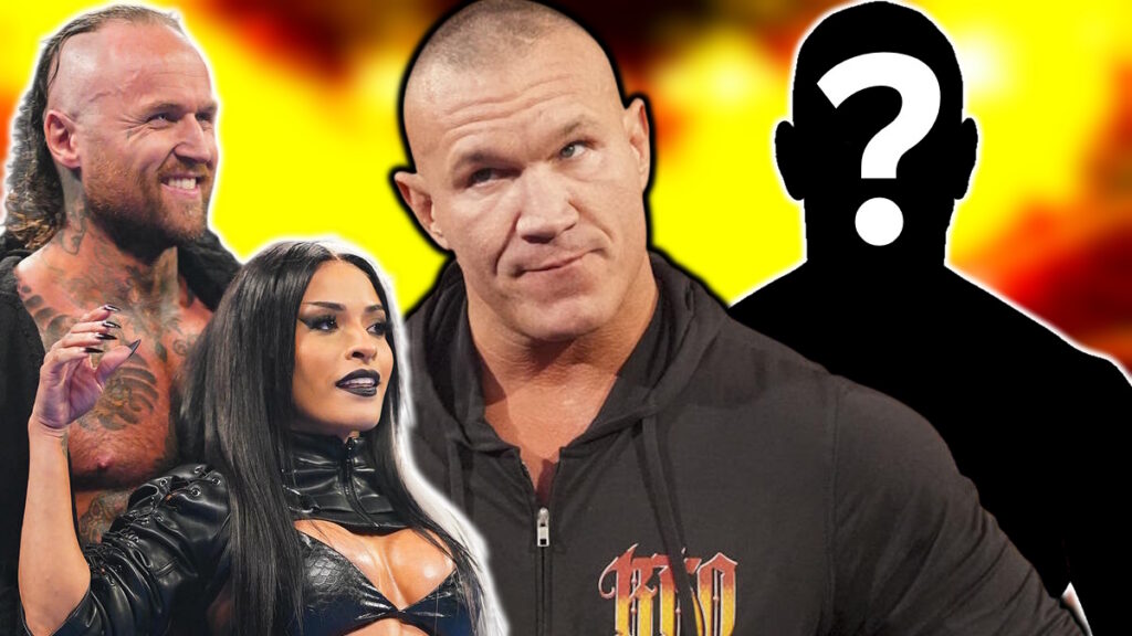 WWE stars Randy Orton, Aleister Black and Zelina