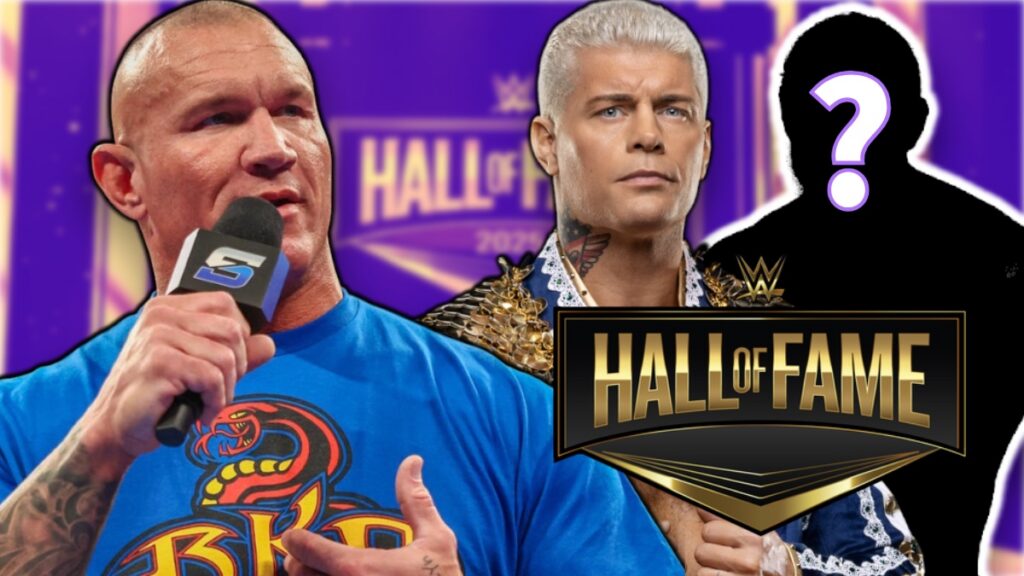 WWE Hall of Fame logo with Randy Orton and Cody Rhodes