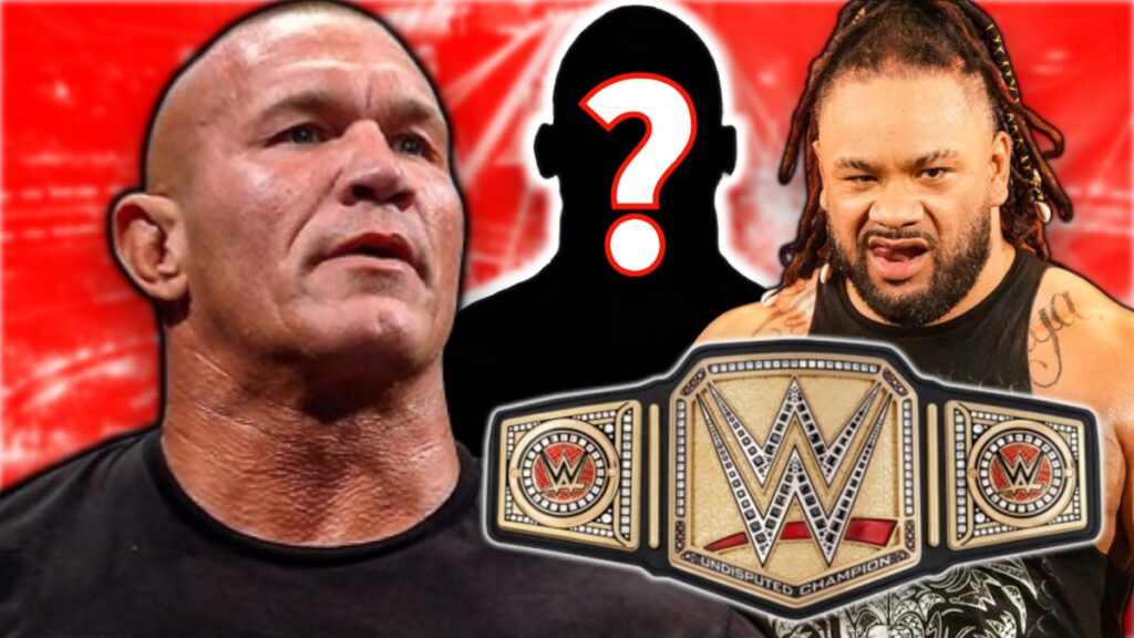 Randy Orton with Undisputed WWE Title and Jacob Fatu