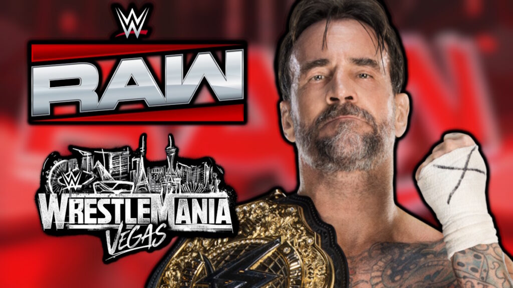 WWE Raw and WrestleManai 42 logo with CM Punk