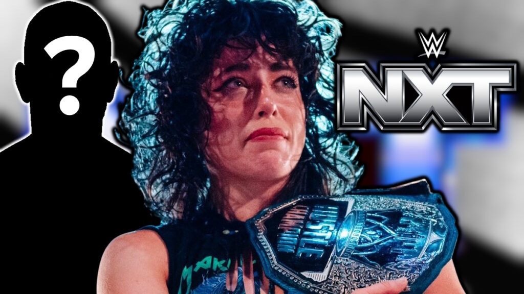WWE NXT logo and Rayne Leverkusen