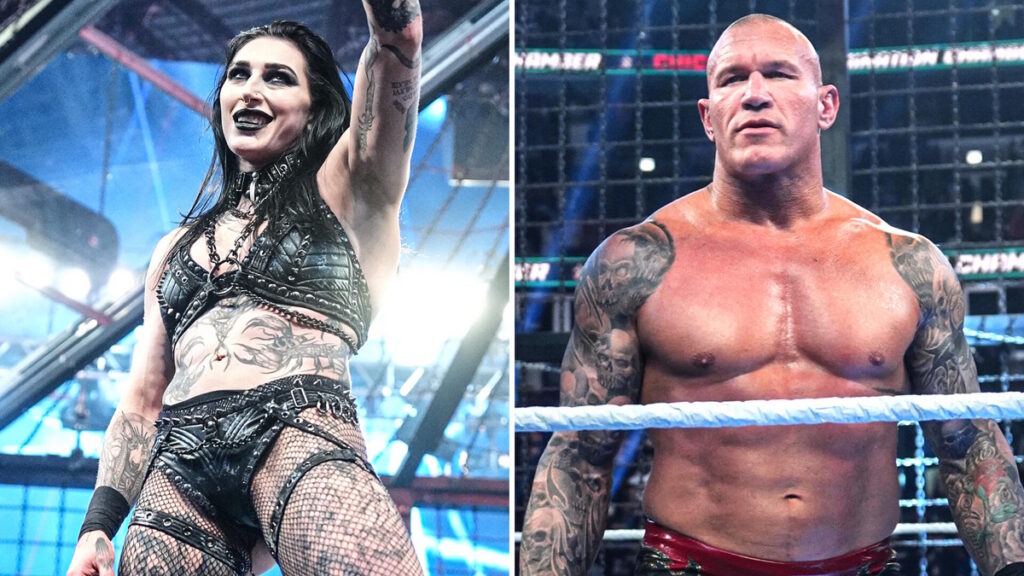 WWE stars Rhea Ripley and Randy Orton