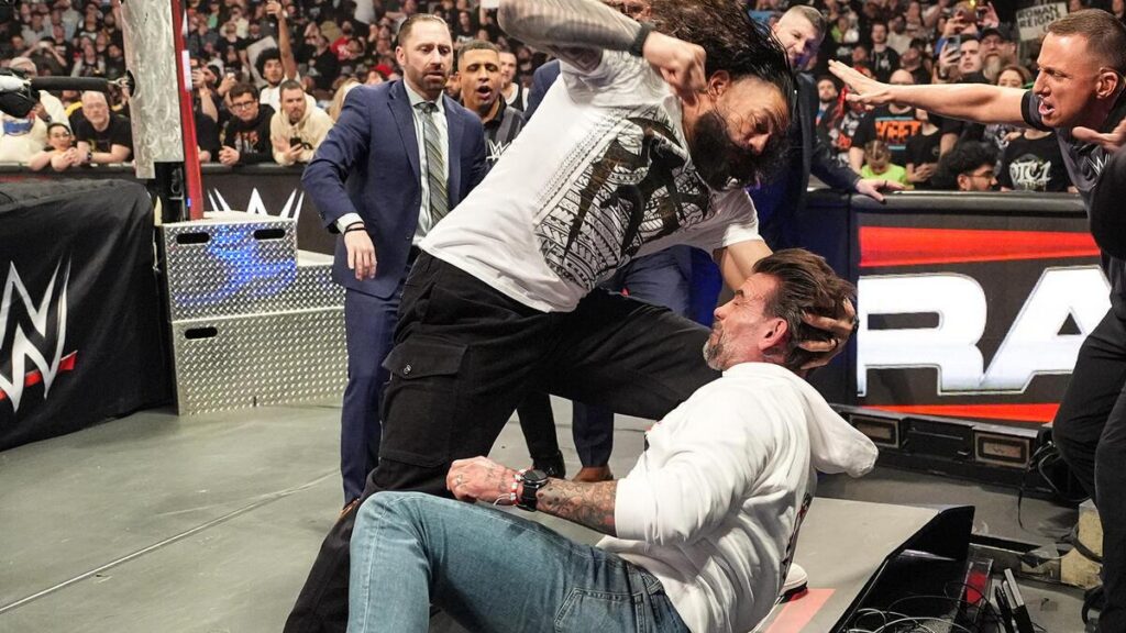 WWE stars Roman Reigns and CM Punk