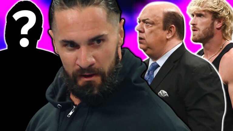 WWE's Seth Rollins, Paul Heyman, and Logan Paul