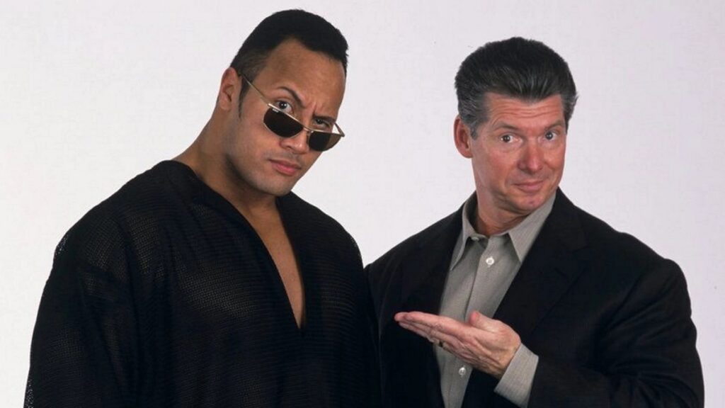 WWE's Vince McMahon and The Rock in the Attitude Era