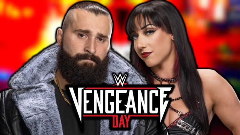WWE Vengance Day logo, Tony D'Angelo and Jacy Jayne
