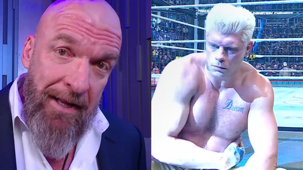 WWE stars Triple H and Cody Rhodes