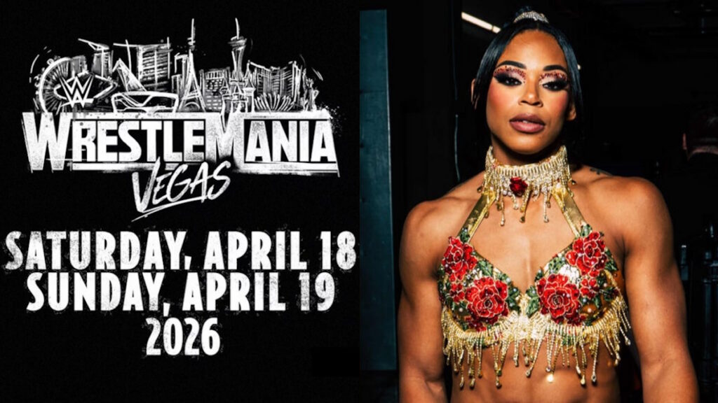 WWE WrestleMania 42 logo and Bianca Belair