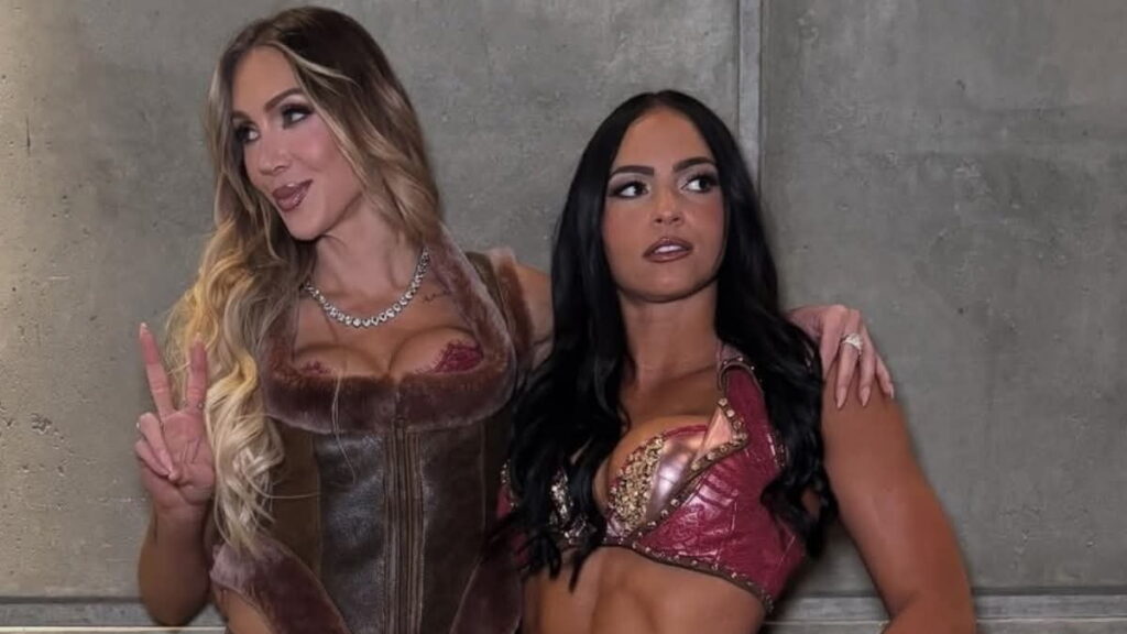 WWE stars Charlotte Flair and Kiana James