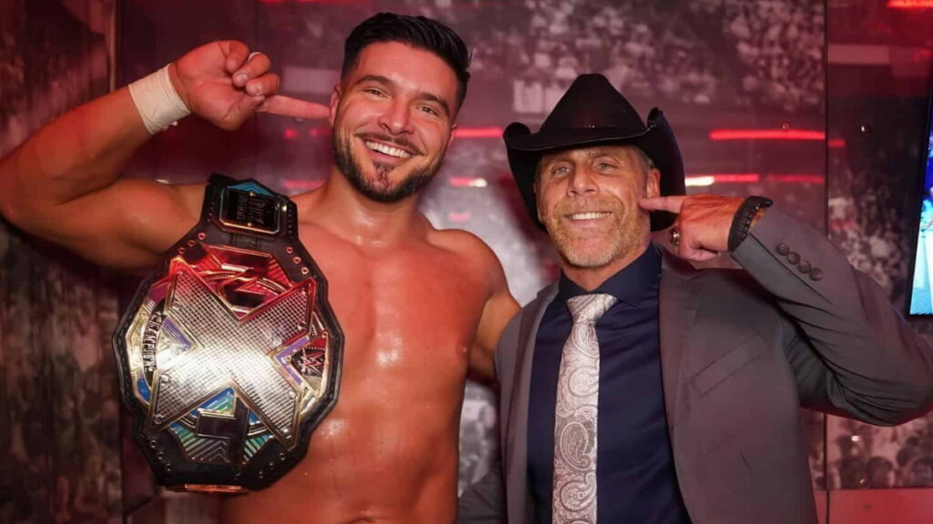 Shawn Michaels with Ethan Page as NXT Champion